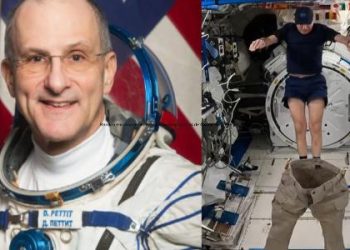 astronauta-da-nasa-viraliza-ao-usar-gravidade-para-vestir-calcas-no-espaco