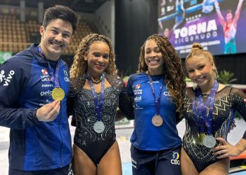 Flávia Saraiva e Rebeca Andrade garantem dobradinha do Brasil na trave